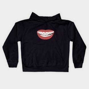 Smile With Braces Kids Hoodie